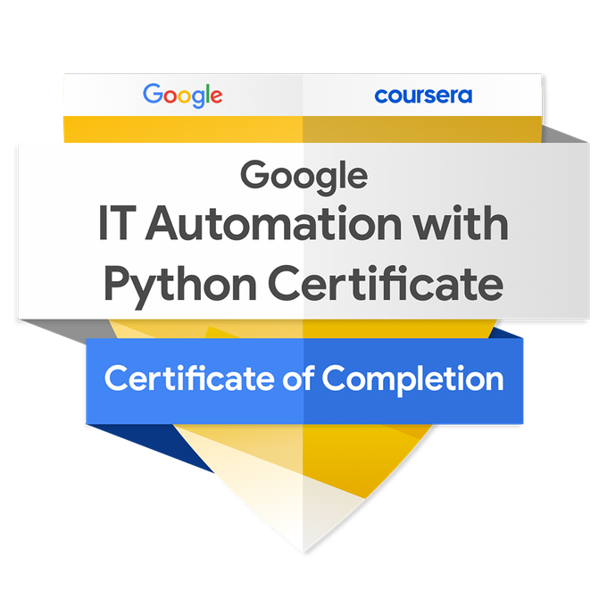 Google IT Automation with Python Professional Certificate